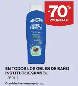 Hipercor Instituto Español geles de baño oferta