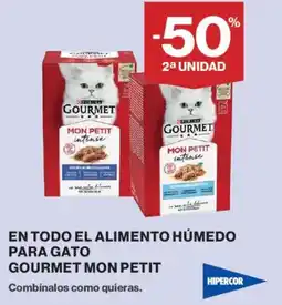 Hipercor En todo el alimento húmedo para gato gourmet mon petit oferta