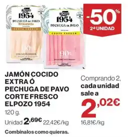 Hipercor Elpozo 1954 pechuga de pavo corte fresco oferta