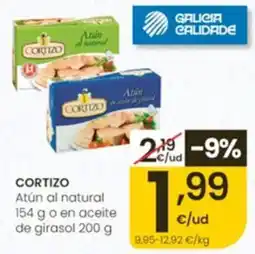 Eroski Cortizo atún al natural oferta
