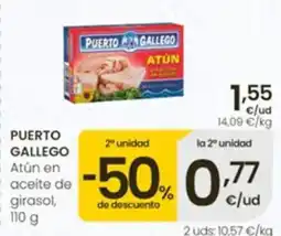 Eroski Puerto Gallego atún en aceite de girasol oferta