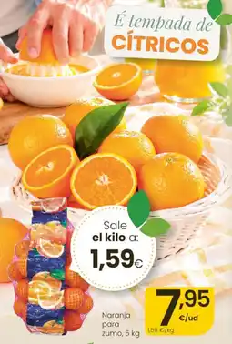 Eroski Naranja para zumo oferta