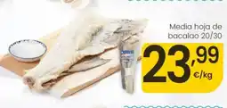 Eroski Media hoja de bacalao 20/30 oferta