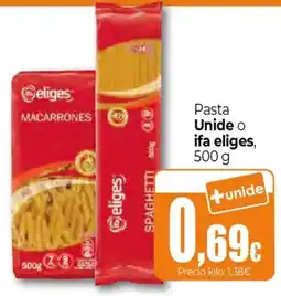 Unide Supermercados eliges pasta oferta