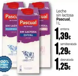Unide Supermercados Pascual leche sin lactosa oferta