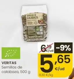 Eroski Veritas semillas de calabaza oferta