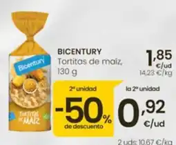 Eroski Bicentury tortitas de maíz oferta