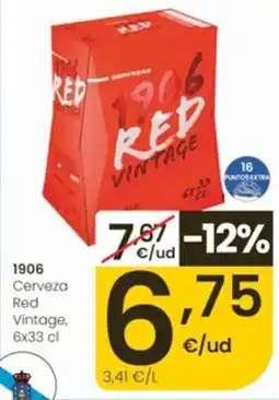 Eroski 1906 cerveza red vintage oferta