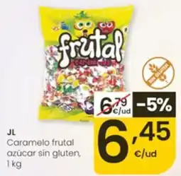 Eroski frutal caramelo azúcar sin gluten oferta