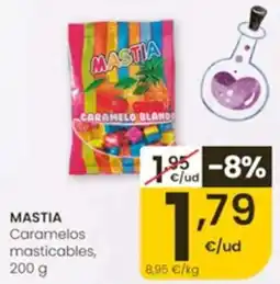 Eroski mastia caramelos masticables oferta