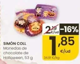 Eroski Simón Coll monedas de chocolate de halloween oferta
