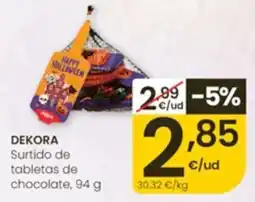 Eroski Dekora surtido de tabletas de chocolate oferta