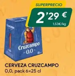 Masymas Cerveza cruzcampo 0,0 oferta