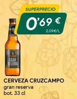 Masymas Cerveza Cruzcampo gran reserva oferta