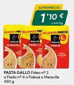 Masymas Pasta Gallo Fideo n° 2 o Fideo n° 4 o Fideuá o Maravilla oferta
