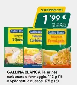 Masymas Gallina Blanca tallarines carbonara o formaggio oferta