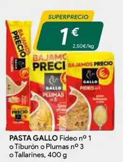 Masymas Pasta Gallo Fideo n° 1 o Tiburón o Plumas n° 3 o Tallarines oferta