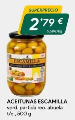 Masymas Escamilla aceitunas verd. partida rec. abuela oferta
