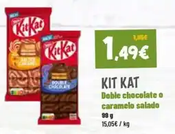 Dialprix Kit Kat Doble chocolate o caramelo salado oferta