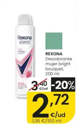 Eroski Rexona desodorante mujer bright bouquet oferta