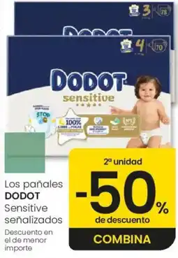 Eroski Dodot Los pañales Sensitive señalizados oferta