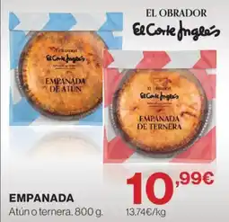 Hipercor El obrador empanada oferta