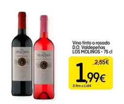 Dialprix Los Molinos vino tinto o rosado oferta