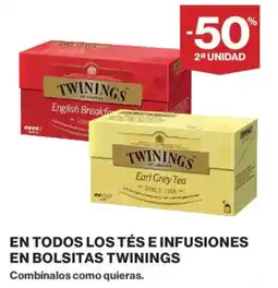 Hipercor Twinings tés e infusiones en bolsitas oferta