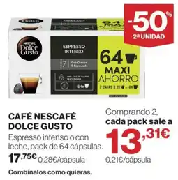 Hipercor Nescafé Dolce Gusto Espresso Intenso oferta