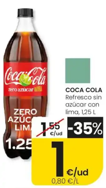 Coca Cola refresco sin azúcar con lima