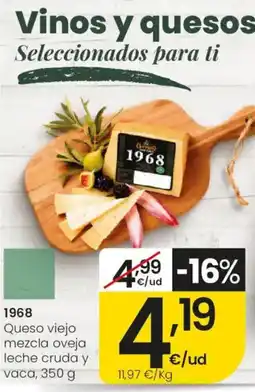 Eroski 1968 Queso viejo mezcla oveja leche cruda y vaca oferta