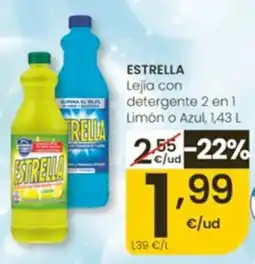 Eroski Estrella lejía con detergente 2 en 1 oferta