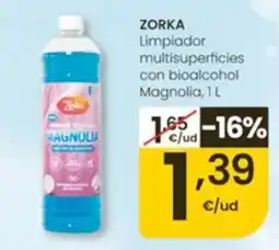 Eroski Zorka limpiador multisuperficies con bioalcohol magnolia oferta