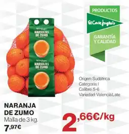 Hipercor Naranja de zumo oferta