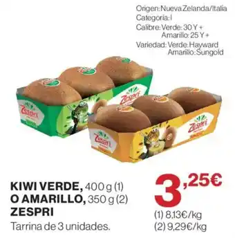 Zespri kiwi verde o amarillo