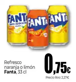 Unide Supermercados Fanta refresco naranja o limón oferta