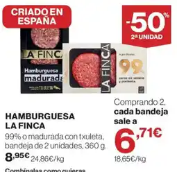 Hipercor La Finca hamburguesa oferta
