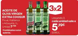Hipercor Coosur aceite de oliva virgen extra oferta