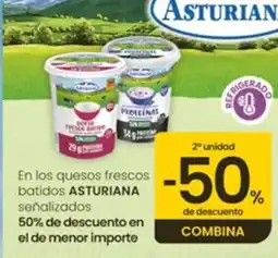 Eroski Asturiana quesos frescos batidos oferta