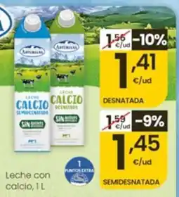 Eroski Asturiana leche con calcio oferta