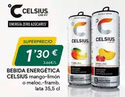 Masymas Celsius bebida energética mango-limón o meloc.-framb. oferta