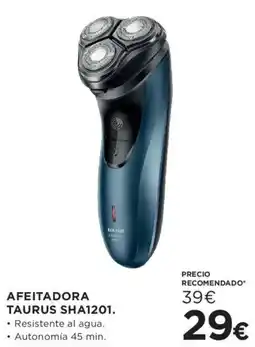 Hipercor Taurus afeitadora sha1201 oferta