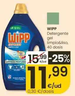 Eroski Wipp detergente gel limpio&liso oferta