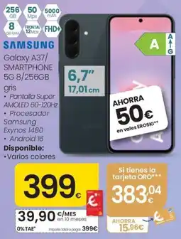 Eroski Samsung galaxy a37 oferta