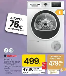 Eroski Bosch secadora bomba de calor WTR83200ES oferta
