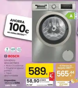 Eroski Bosch lavadora WUU28T6KES oferta