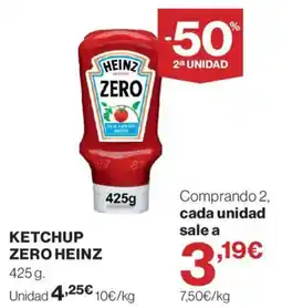 Hipercor Heinz ketchup zero oferta