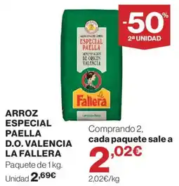 Hipercor La Fallera arroz especial paella oferta