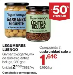 Hipercor Legumbres Luengo oferta