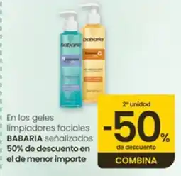 Eroski Babaria geles limpiadores faciales oferta